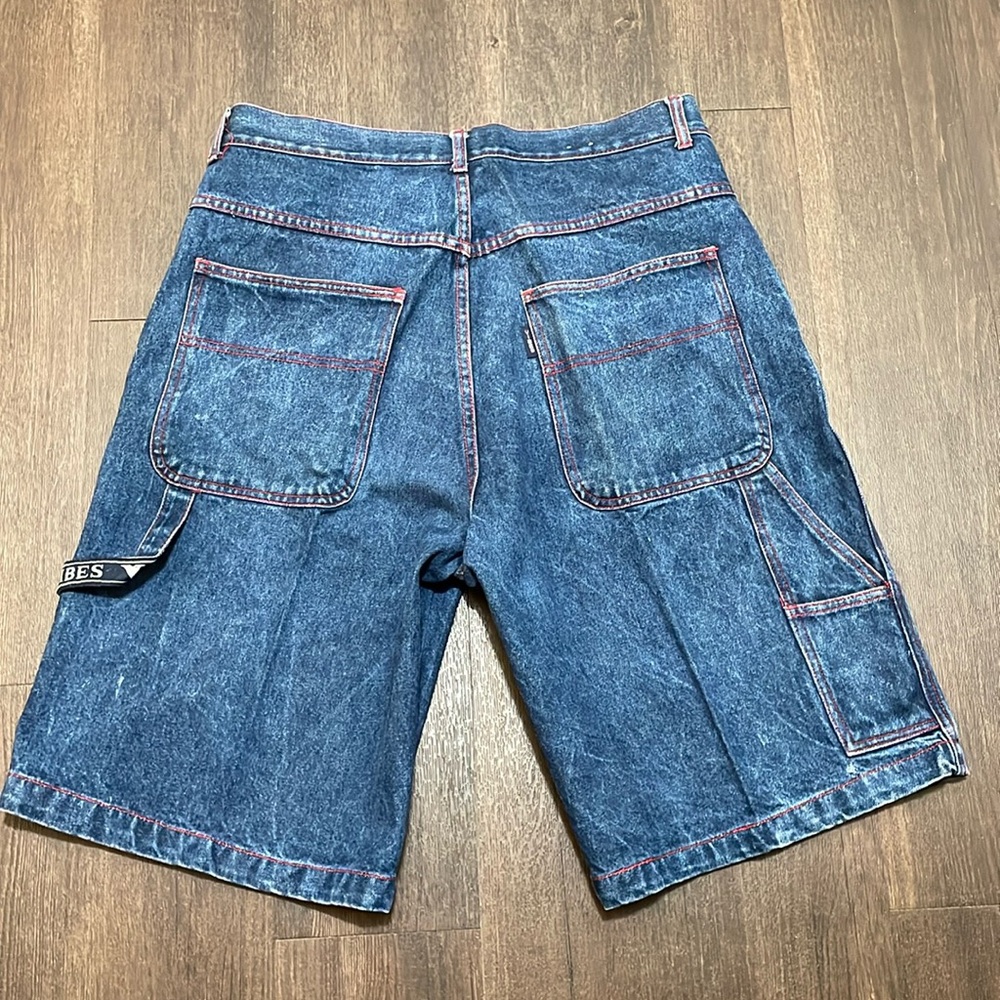 Vtg Vibes Mens Denim Jean Shorts Size 36 Cotton Gray Carpenter